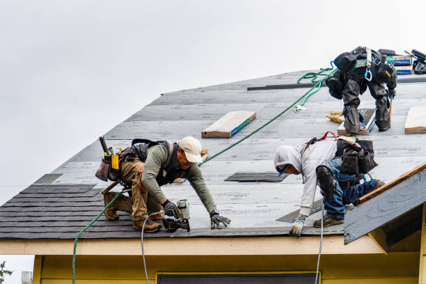 Professional Roofing technician working in Chicago Park, CA